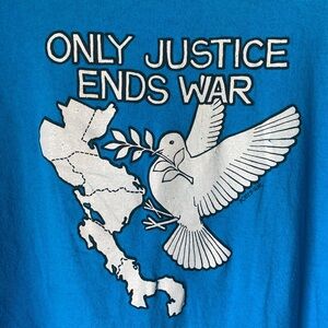 Vintage Hanes USA Cotton Tee Anti-War Graphic Keiser 90s Dove of Piece XLarge